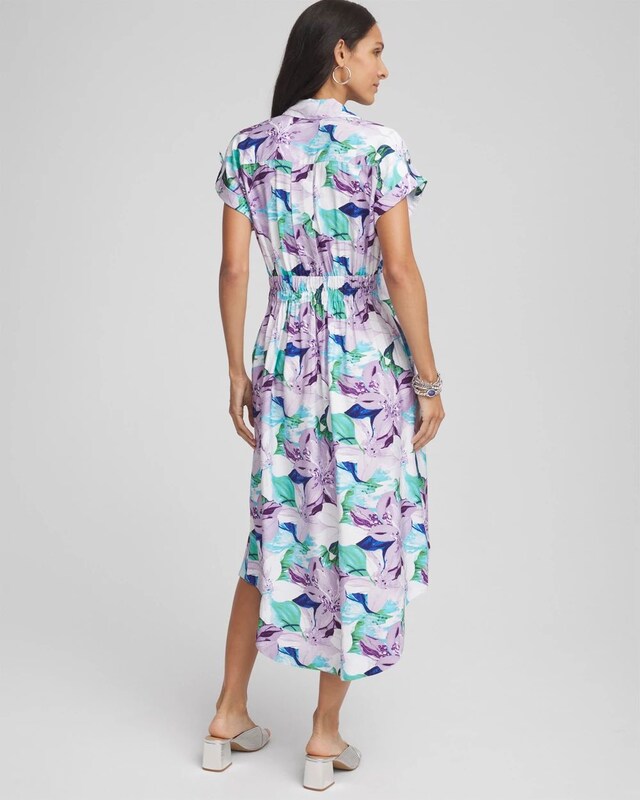 Hammered Rayon Midi Shirtdress - image 3
